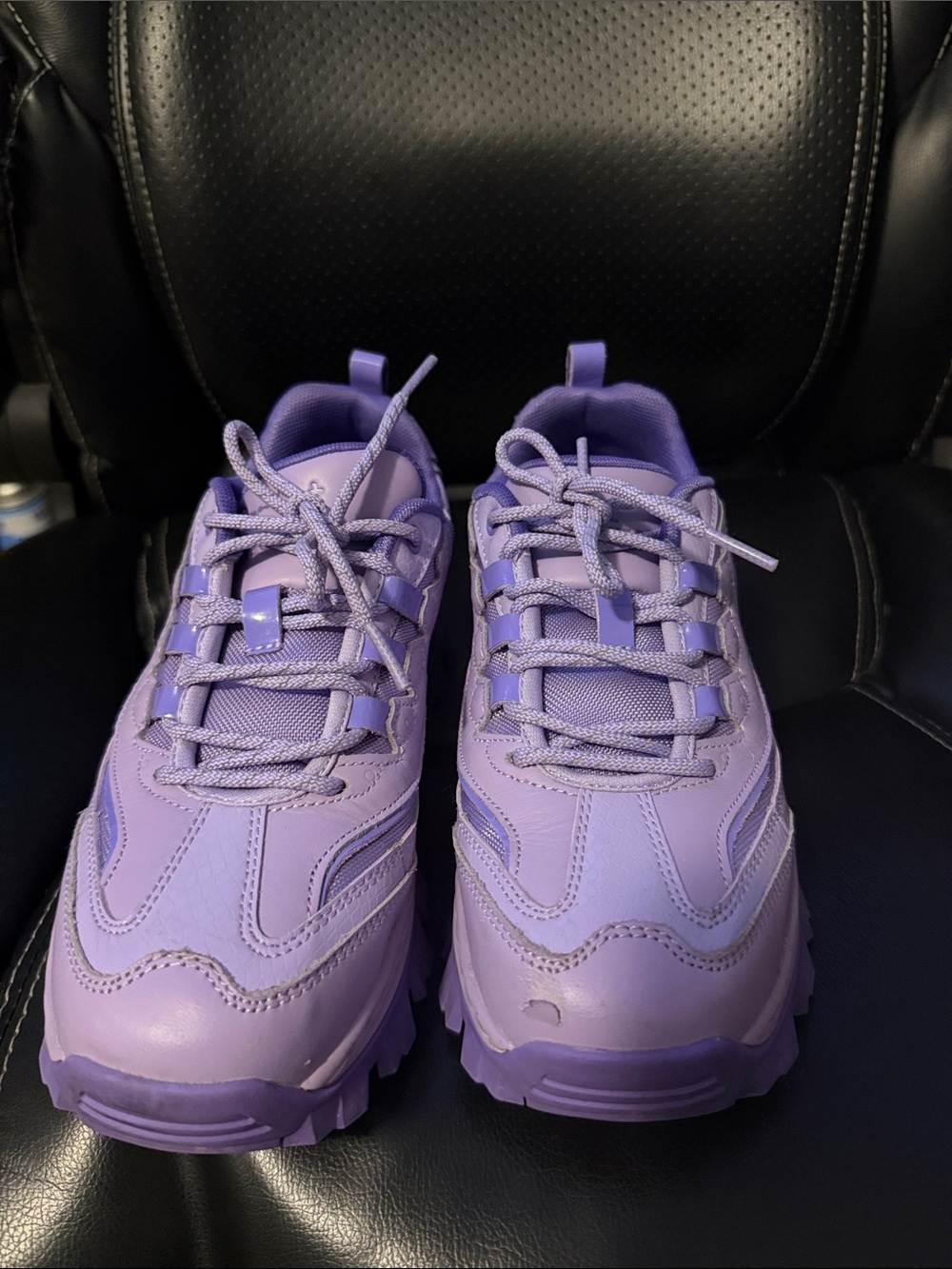 Skechers Women's Chunky Lavender Lace-Up Sneakers